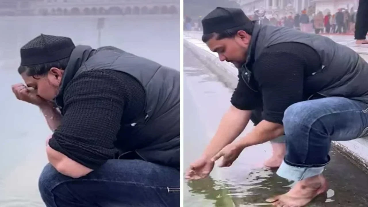 Harmandir Sahib Sarovar 'ਚ ਨੌਜਵਾਨ ਨੇ ਮੂੰਹ 'ਚ ਪਾਣੀ ਭਰ ਕੇ ਥੁੱਕਿਆ, SGPC ਕਰੇਗੀ ਪੂਰੀ ਜਾਂਚ