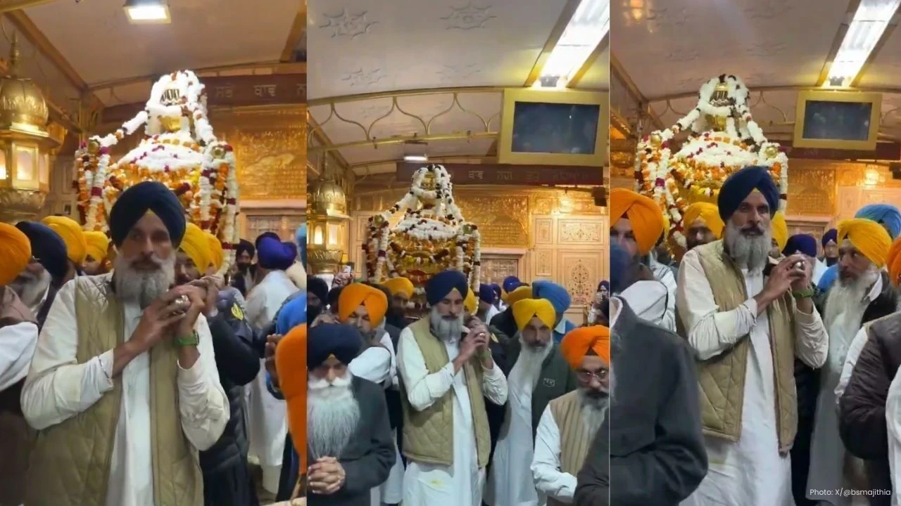 ਸ੍ਰੀ ਹਰਿਮੰਦਰ ਸਾਹਿਬ ਵਿਖੇ ਨਤਮਸਤਕ ਹੋਏ ਬਿਕਰਮ ਮਜੀਠੀਆ, ਸਰਬੱਤ ਦੇ ਭਲੇ ਦੀ ਕੀਤੀ ਅਰਦਾਸ