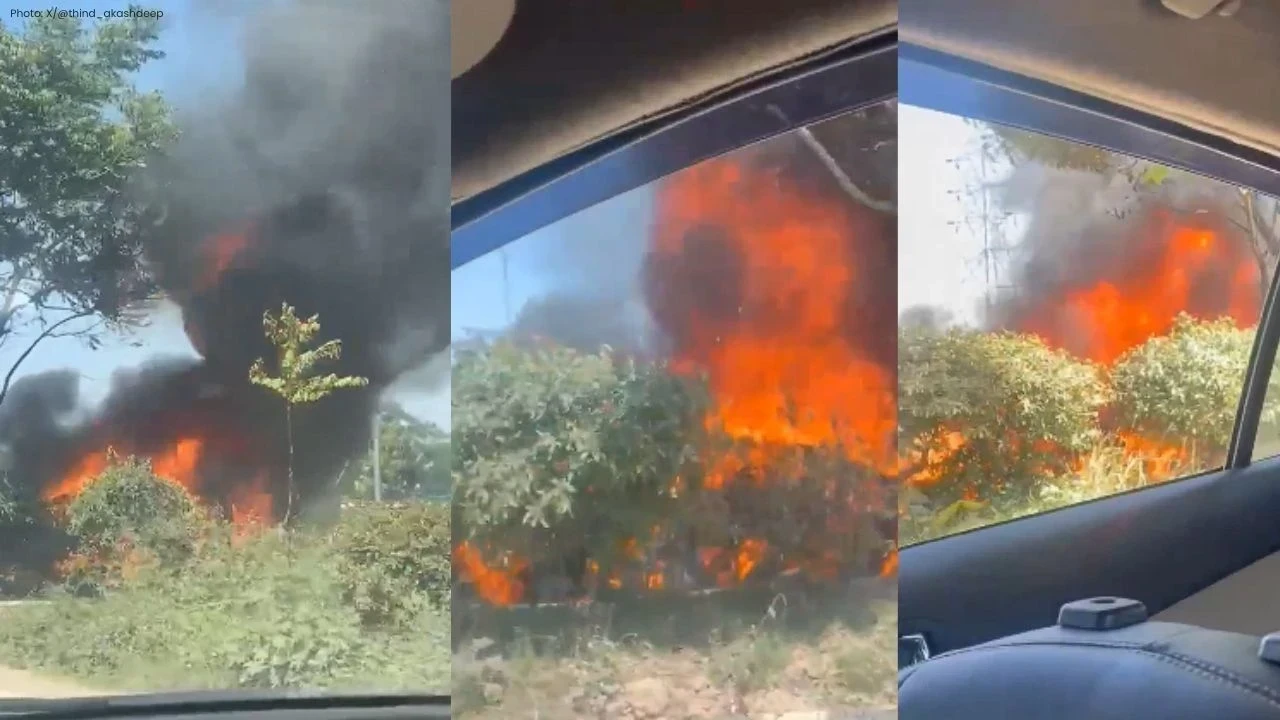 ਮੋਹਾਲੀ ਏਅਰਪੋਰਟ ਰੋਡ ‘ਤੇ Luxury ਕਾਰ ਨੂੰ ਲੱਗੀ ਅੱਗ, ਕਾਰ ਮੌਕੇ ‘ਤੇ ਸੜ ਕੇ ਸੁਆਹ ਹੋ ਗਈ