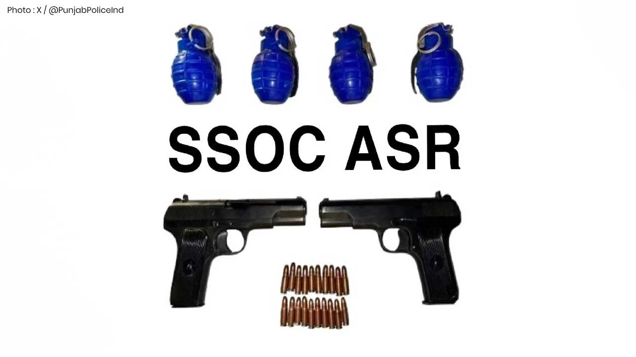 ISI Terror Module Busted: ਪੰਜਾਬ ਪੁਲੀਸ ਵੱਲੋਂ ਵੱਡੀ ਕਾਰਵਾਈ, ਇੱਕ ਗ੍ਰਿਫ਼ਤਾਰ, 4 ਹੈਂਡ ਗ੍ਰਨੇਡ ਤੇ ਵਿਦੇਸ਼ੀ ਹਥਿਆਰ ਬਰਾਮਦ