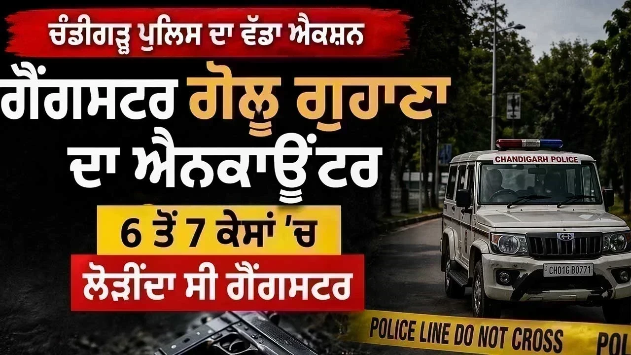 Chandigarh Encounter News: ਸੈਕਟਰ 25 ਵਿੱਚ ਪੁਲਿਸ ਫਾਇਰਿੰਗ ਤੋਂ ਬਾਅਦ ਗੈਂਗਸਟਰ ਗੋਲੂ ਗੋਹਾਣਾ ਗ੍ਰਿਫ਼ਤਾਰ