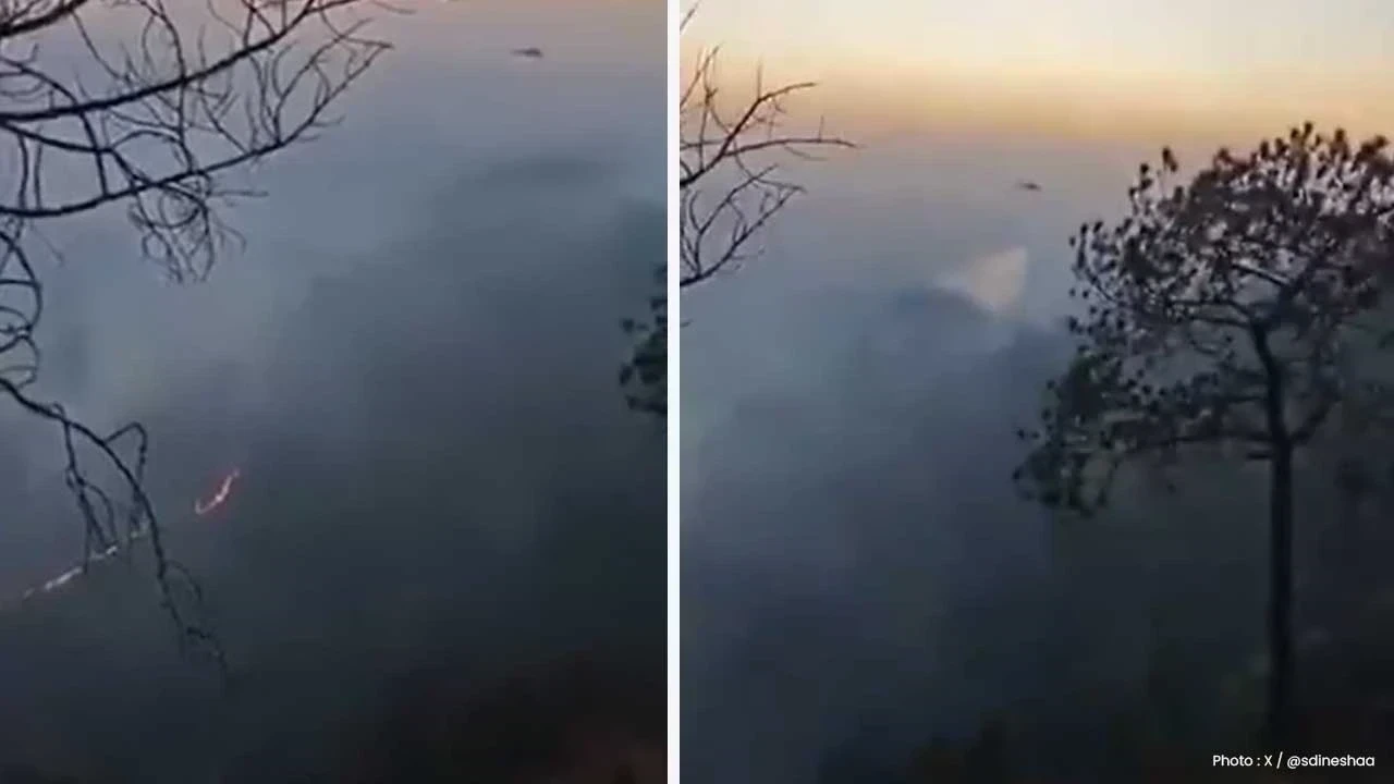 Kasauli Forest Fire Video : ਹਿਮਾਚਲ 'ਚ Airforce Station ਨੇੜੇ ਜੰਗਲਾਂ 'ਚ ਭਿਆਨਕ ਅੱਗ, Mi-17 ਤੇ Chinook Helicopter ਤੈਨਾਤ