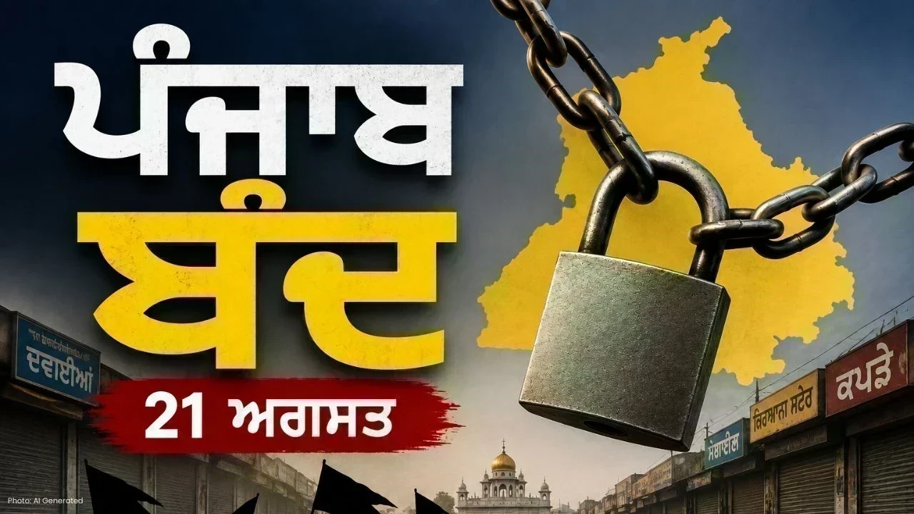 Punjab Bandh Today: ਕੌਮੀ ਇਨਸਾਫ਼ ਮੋਰਚੇ ਵੱਲੋਂ ਬੰਦੀ ਸਿੱਖਾਂ ਦੀ ਰਿਹਾਈ ਤੇ ਹੋਰ ਮੰਗਾਂ ਲਈ 21 ਅਗਸਤ ਨੂੰ ਪੰਜਾਬ ਬੰਦ