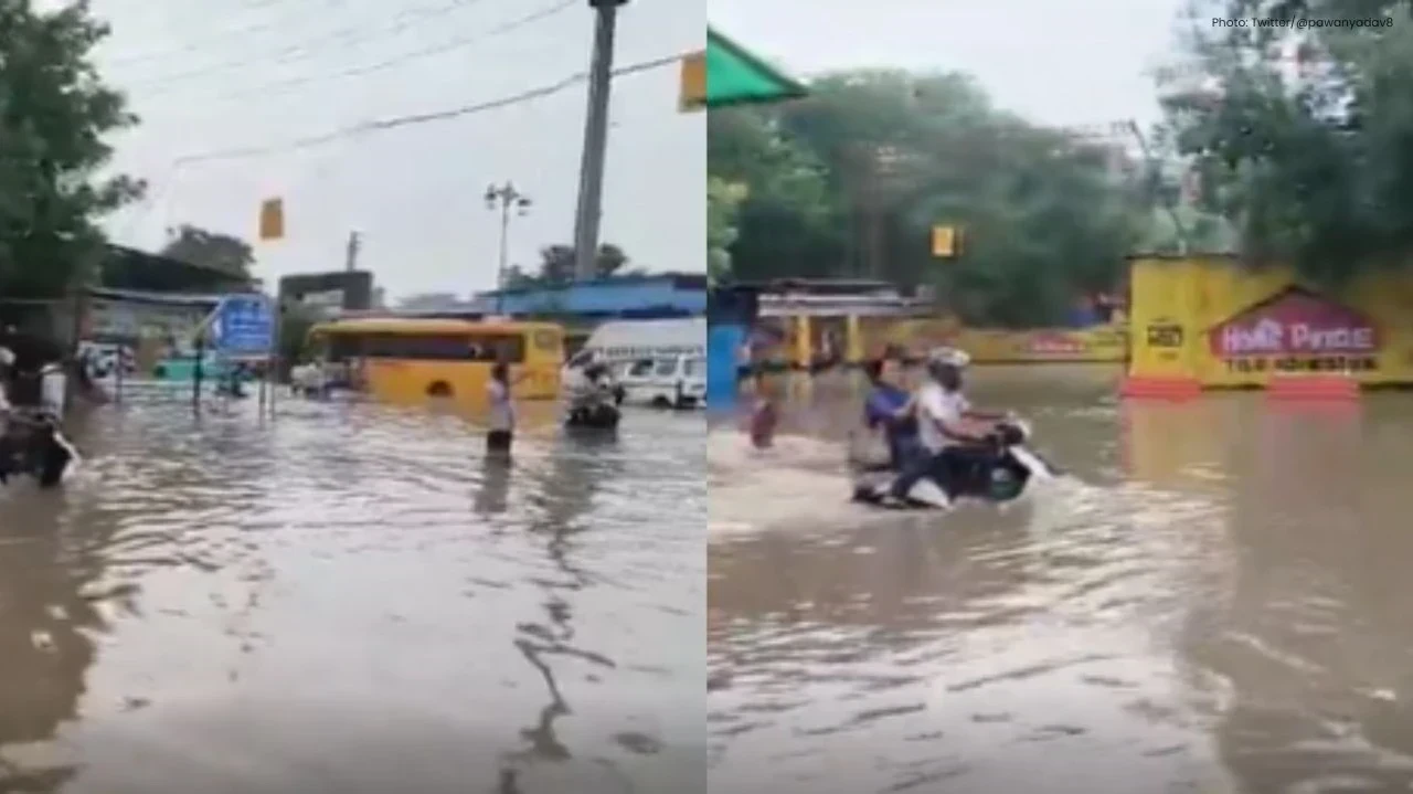 Gurugram Rain: ਮੀਂਹ ਨੇ ਵਧਾਈਆਂ ਮੁਸ਼ਕਲਾਂ, ਸੜਕਾਂ 'ਤੇ ਫਸੇ ਵਾਹਨ ਤੇ ਸਕੂਲੀ ਬੱਚੇ